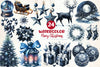 Navy Christmas Clipart Bundle