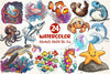 Cute Animals Under The Sea Clipart Bundle