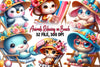 Summer Animals Relaxing On Beach Clipart Bundle