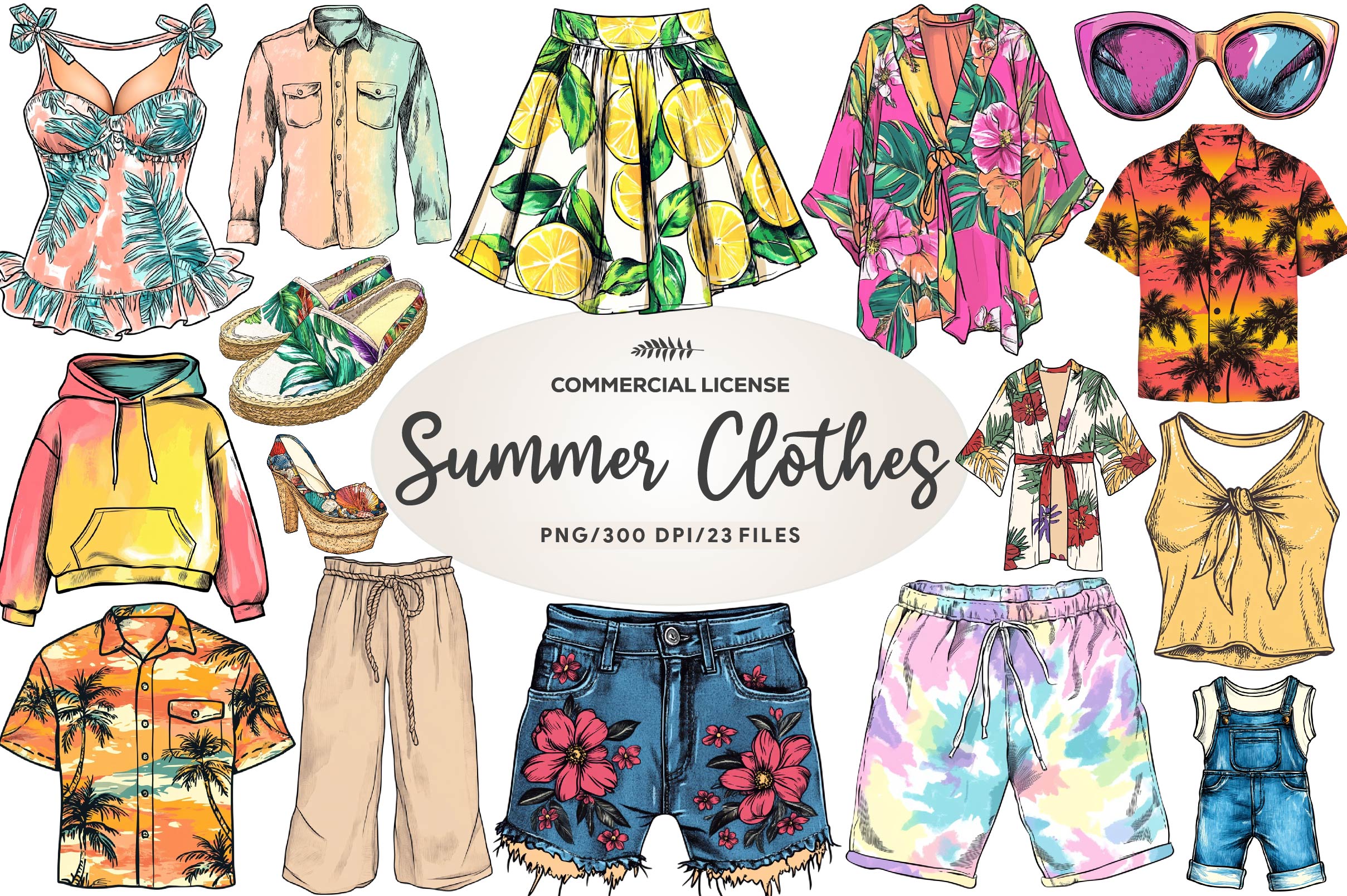 Summer Clothes Clipart Bundle