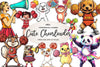 Cute Cheerleader Clipart Bundle