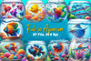 Sea Animals In Aquarium Clipart Bundle
