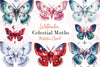 Celestial Moths Clipart Bundle