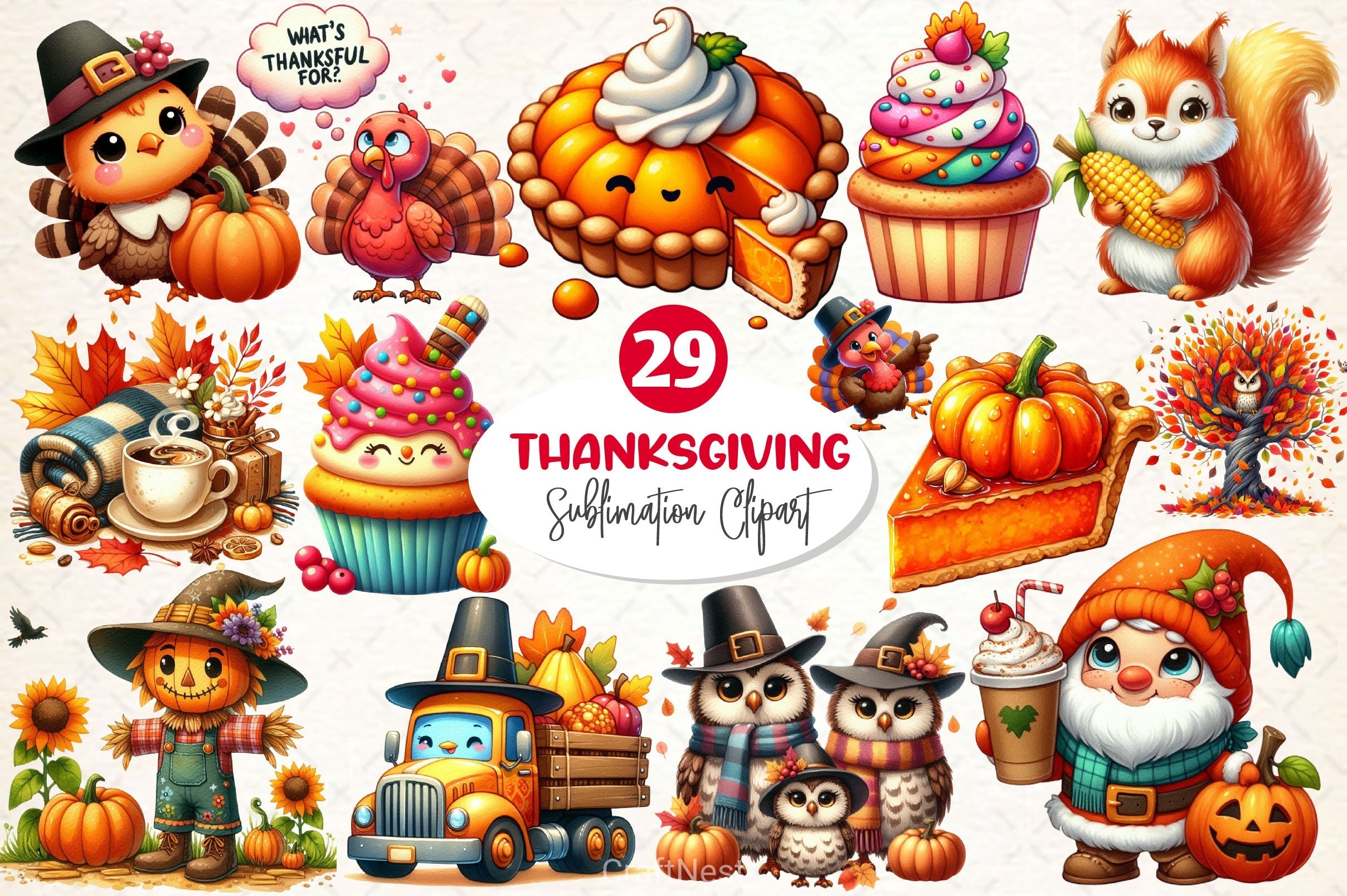 Thanksgiving Clipart Bundle 2