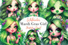 Mardi Gras Cute Girl Clipart Bundle 1