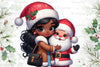 African American Christmas Girl Clipart Bundle 8