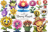 Flowers Mascot Clipart Bundle