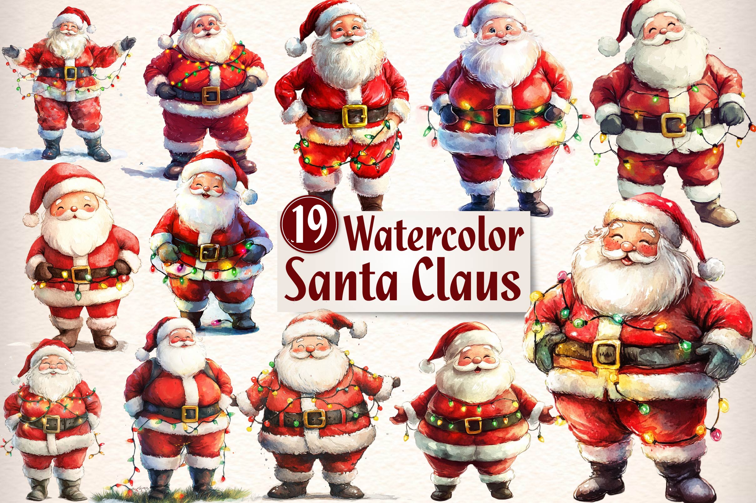 Santa Claus Clipart Bundle