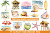 Tropical Beach Landscapes Clipart