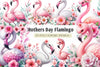Mothers Day Flamingo Clipart Bundle