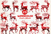 Christmas Reindeer Silhouette Clipart Bundle