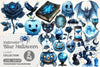 Blue Halloween Clipart Bundle 2