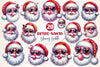 Retro Santa Blowing Bubble Designs Clipart Bundle