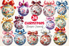Xmas Chinoiserie Ornaments Clipart Bundle