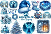 Blue Christmas Clipart Bundle