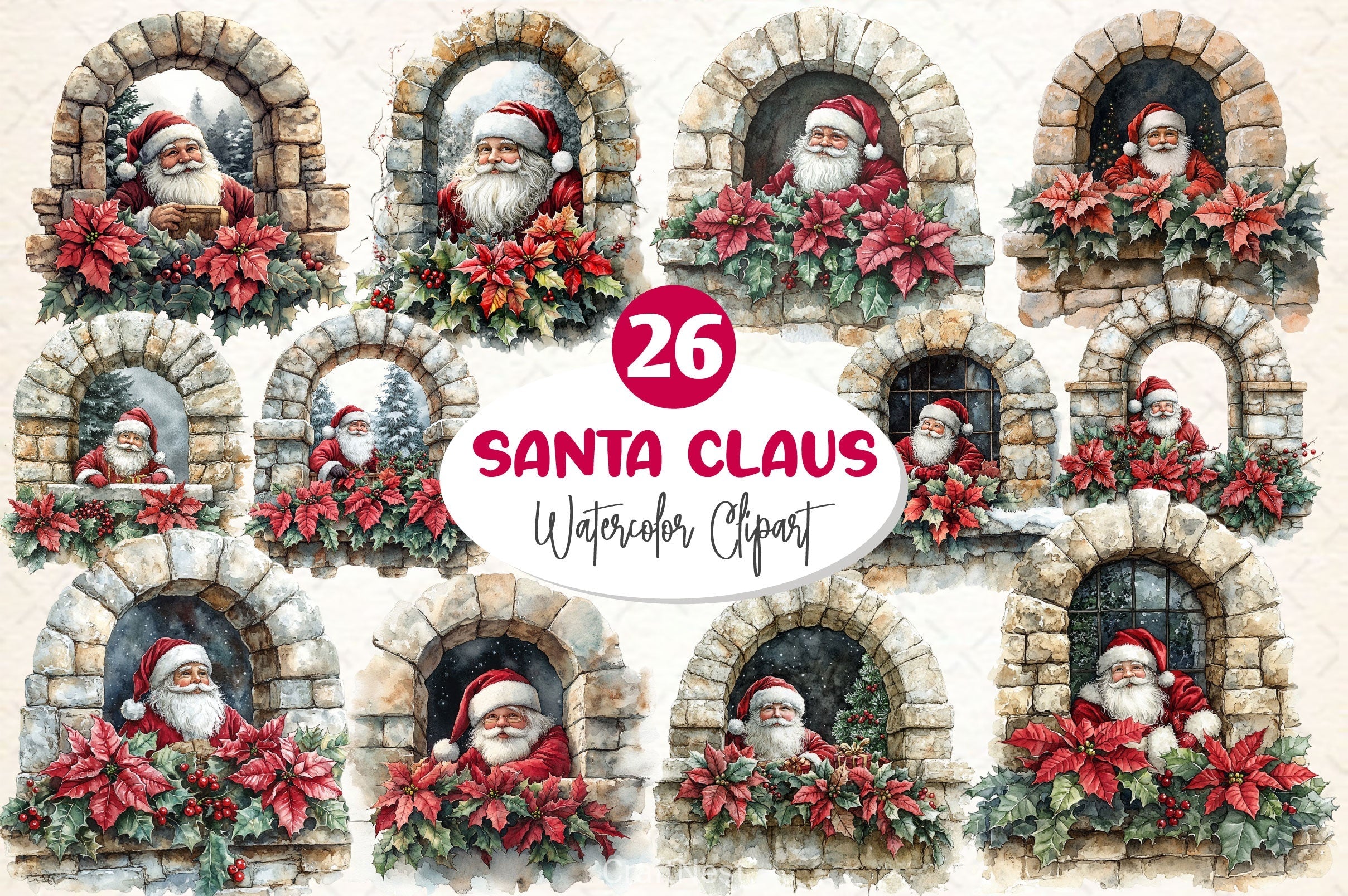 Santa Claus Clipart Bundle 4