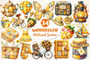 Yellow Patchwork Summer Clipart Bundle 2