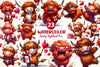 Funny Valentine Highland Cow Clipart Bundle