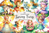Blossoming Spring Fairy Collection Clipart Bundle