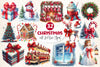 Christmas With Red Bow Clipart Bundle