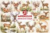 Spring Deer Clipart Bundle 2