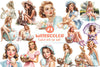 Vintage Easter Pin Up Girl Clipart Bundle