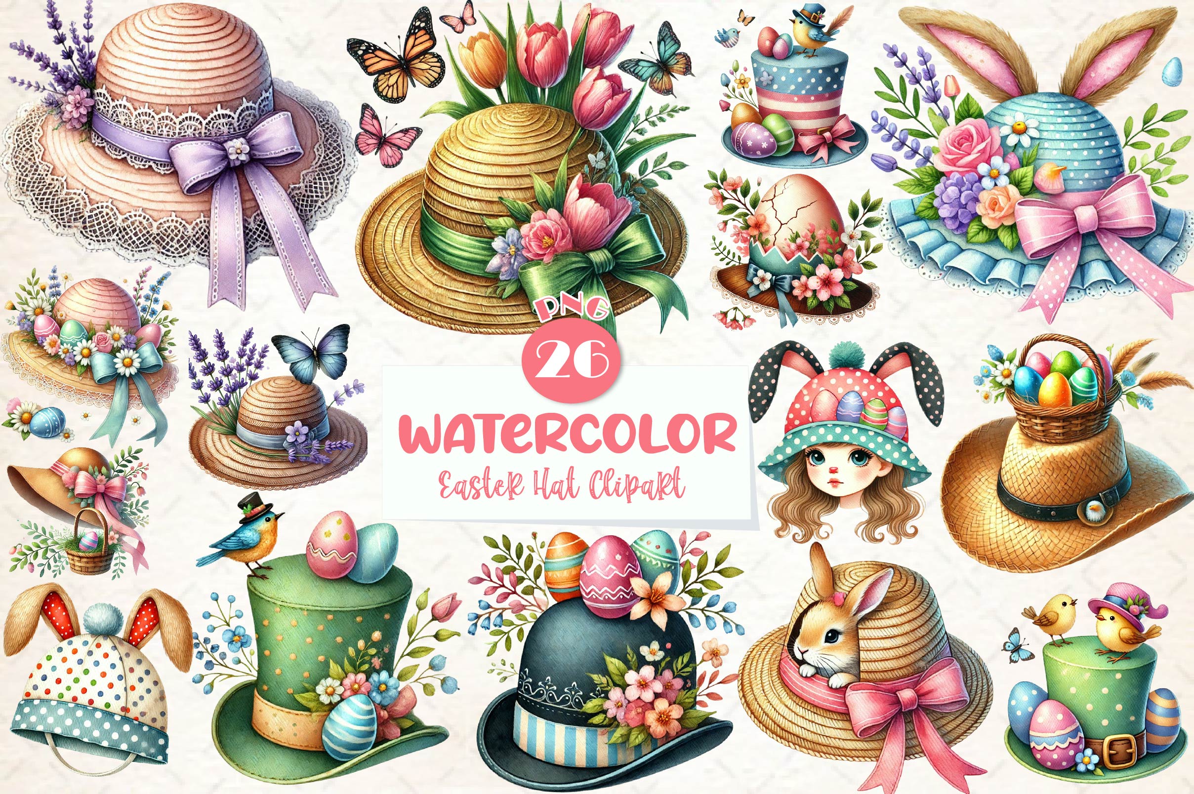 Easter Hat Clipart Bundle