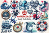 Navy Valentine Clipart Bundle