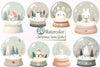Christmas Snow Globe Clipart Bundle