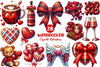 Coquette Valentines Clipart Bundle