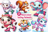 Baby Animals Skating Clipart Bundle