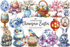 Chinoiserie Easter Clipart Bundle