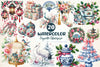Coquette Chinoiserie Christmas Clipart Bundle