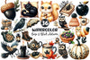 Beige Black Autumn Clipart Bundle