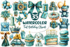Teal Birthday Clipart Bundle
