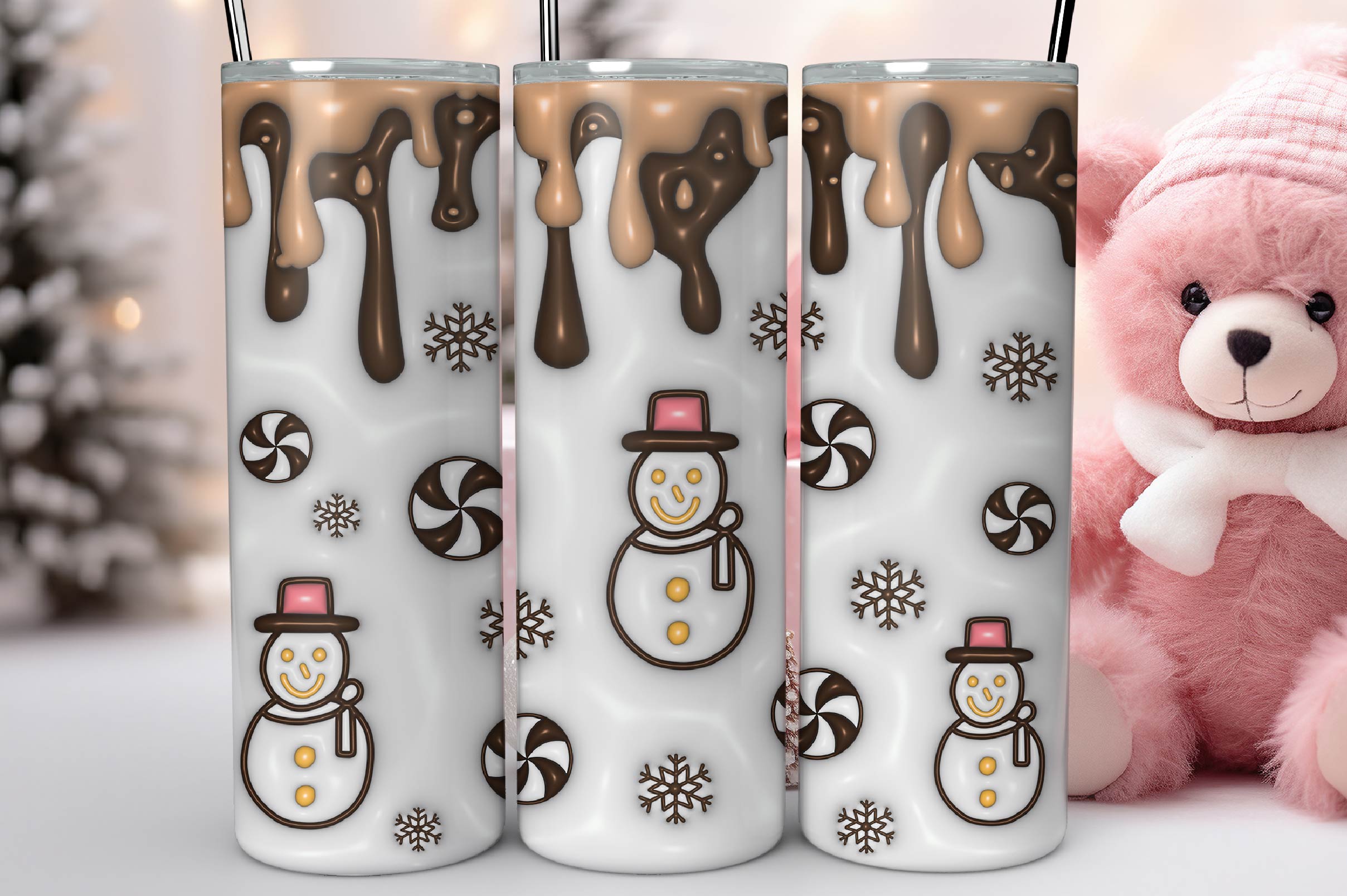 3D Christmas Inflated Tumbler Bundle 8