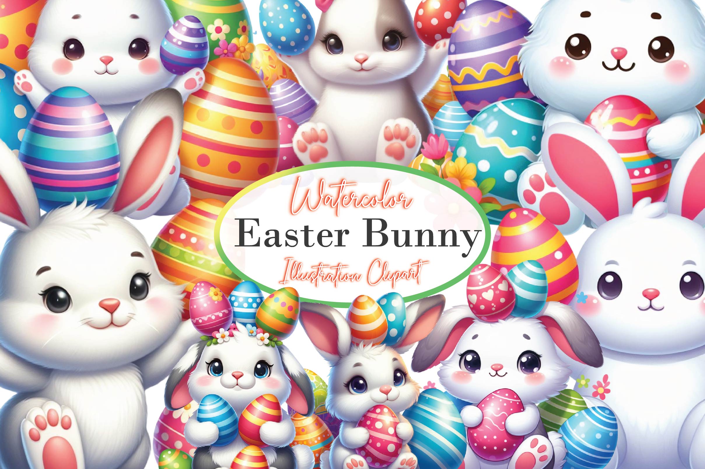 Easter Bunny Clipart Bundle 1