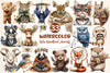 Sweet Boho Woodland Creatures Animals Clipart Bundle 2