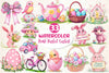 Pink Pastel Easter Clipart Bundle