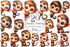 Monkey Peeking Around Corner Clipart Bundle