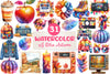 80s Retro Autumn Clipart Bundle