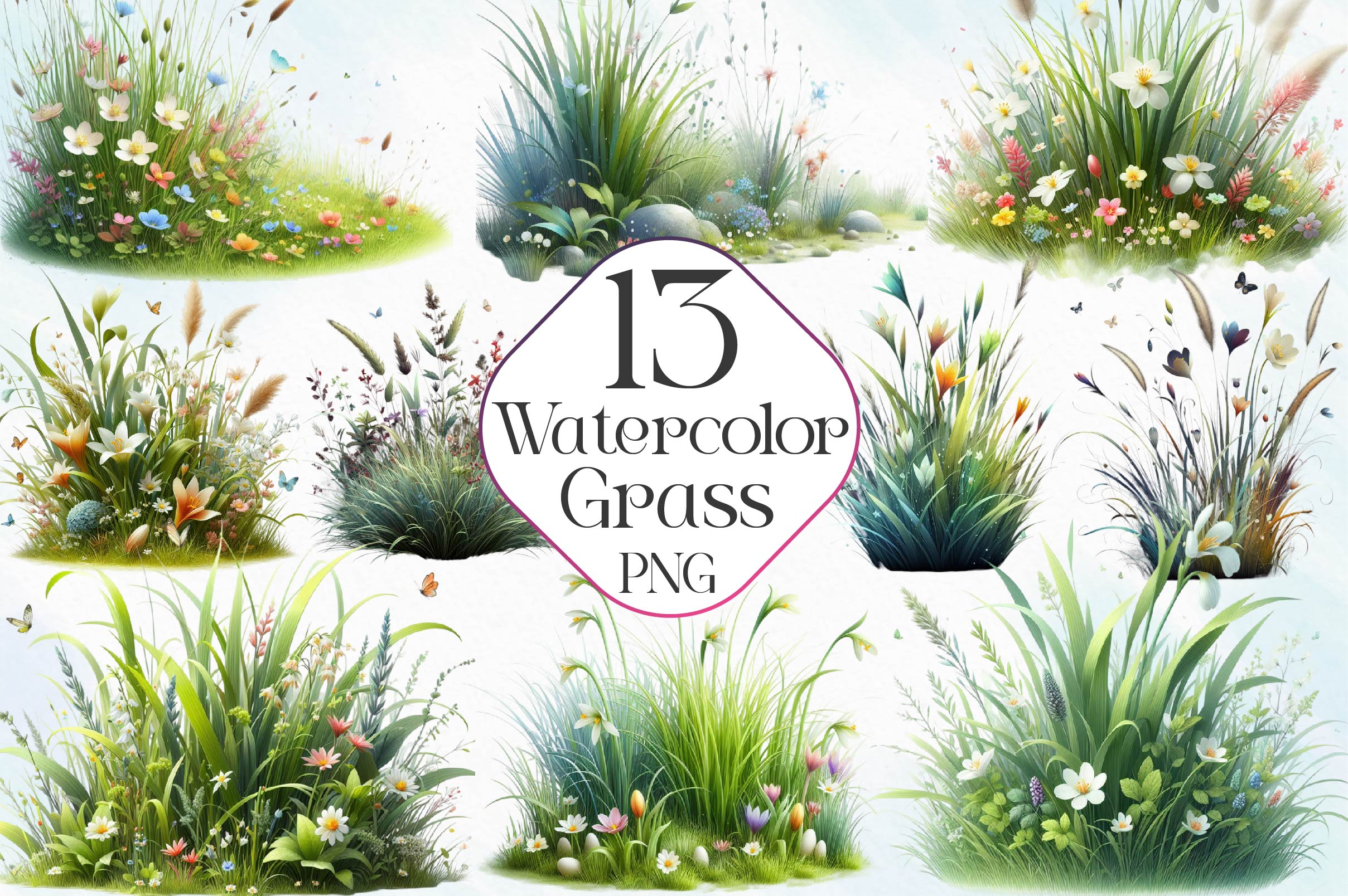 Grass Clipart Bundle
