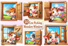 Cute Cows Peeking Wooden Window Clipart Bundle