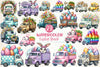 Easter Truck Clipart Bundle