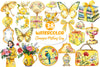 Yellow Chinoiserie Mothers Day Clipart Bundle 2