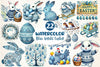 Blue Nordic Easter Clipart Bundle 2