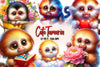 Cute Tamarin Clipart Bundle