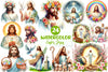 Cute Easter Jesus Clipart Bundle 1