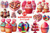 Valentine Sweet Cupcake Clipart Bundle