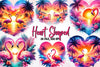 Heart Shaped Sunset Clipart Bundle